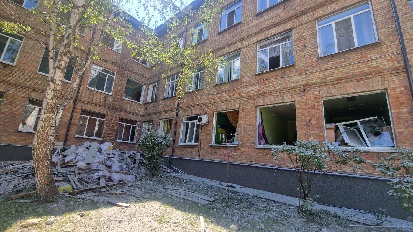 A school building damaged the same night