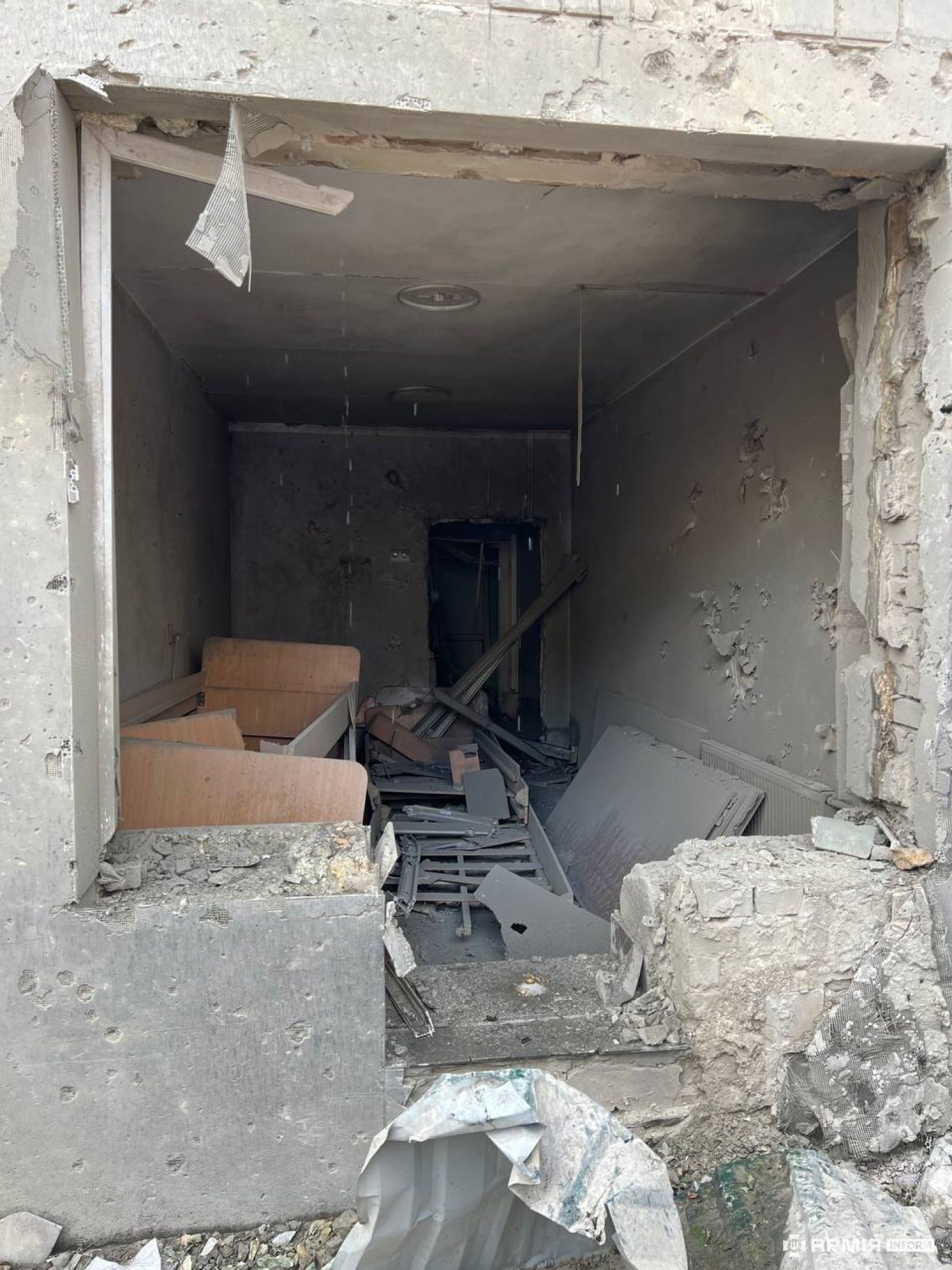 جناح متضرر في المستشفى