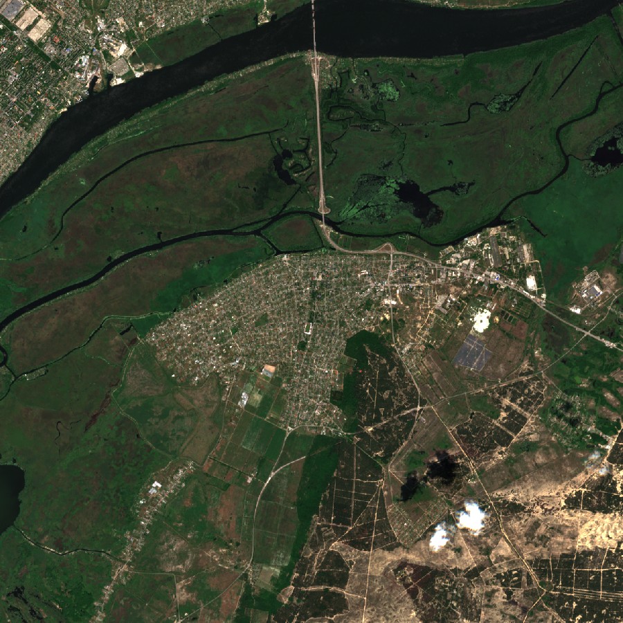 Oleshky and the left-bank floodplain — before, 3 Jun 2023